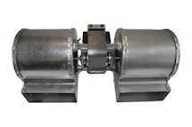 Double ventilateur centrifuge pour poêles à granulés avec moteur au milieu diamètre 80 mm longueur 313 mm